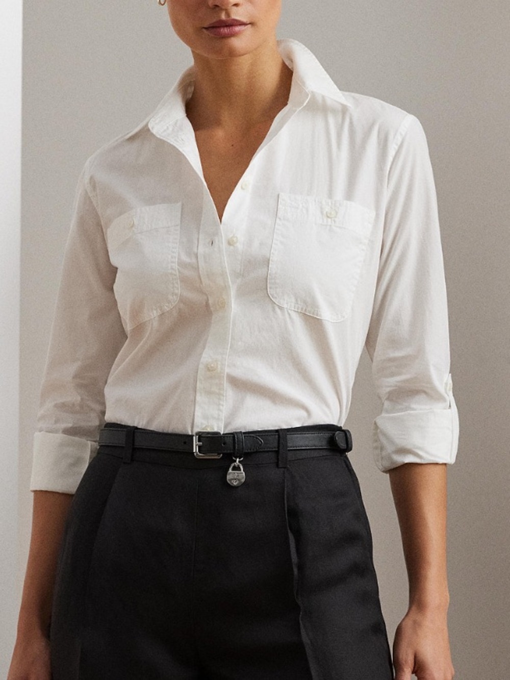 Lauren Ralph Polo Lauren Classic Cotton White XL shirt blouse new